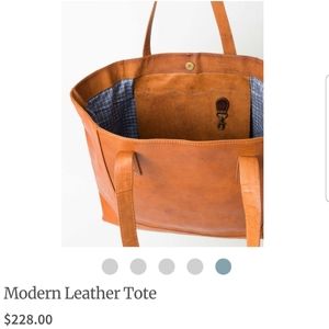 noonday modern leather tote